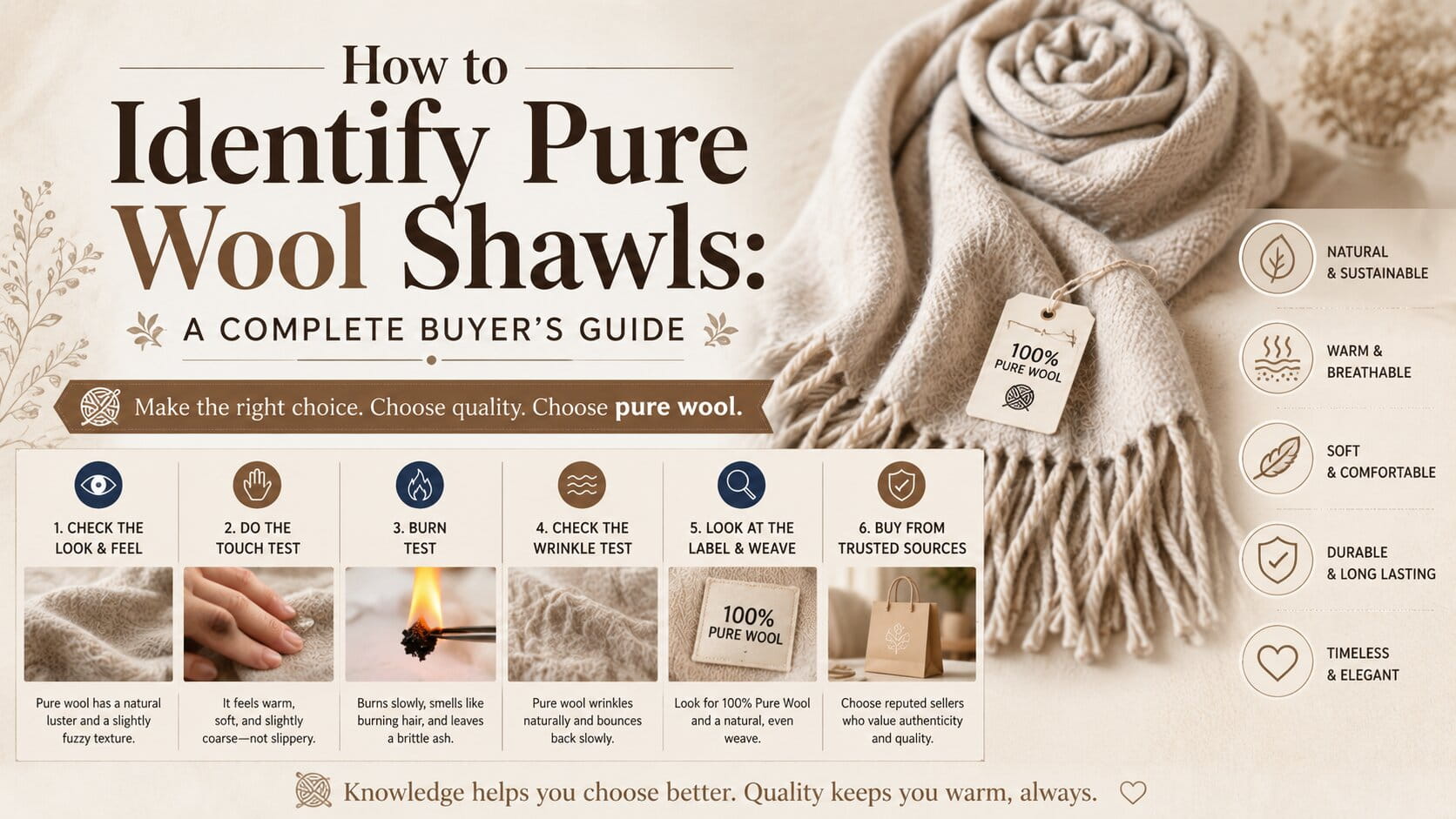 How to Identify Pure Wool Shawls- A Complete Buyer’s Guide