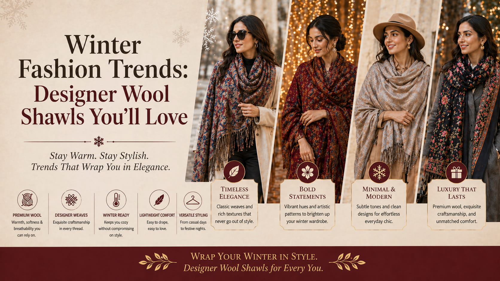 Winter Fashion Trends- Designer Wool Shawls You’ll Love